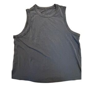 Lululemon All Yours Tank Top Charcoal Grey Muscle Tee Relaxed Pima Cotton 4/6